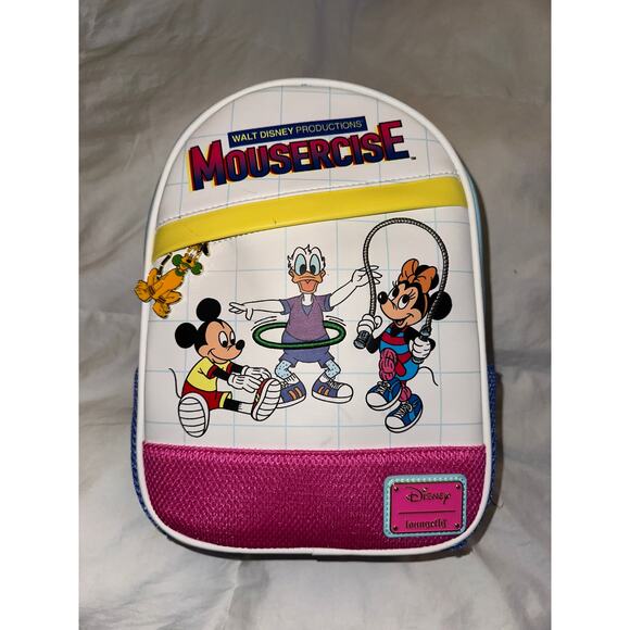 Disney's Mousercise Loungefly Backpack, GUC - Picture 1 of 6